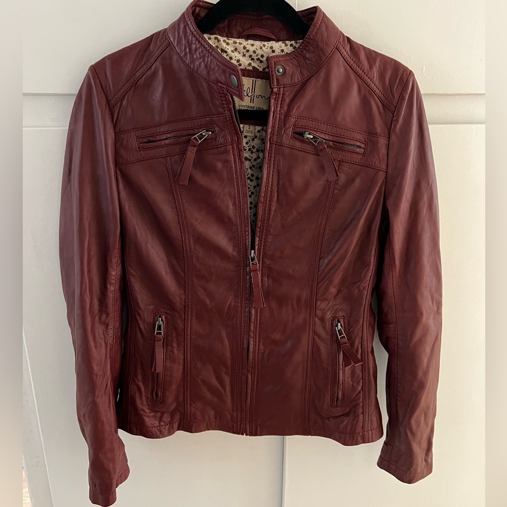 Wilson’s Leather Genuine NWOT Red Leather Jacket Moto